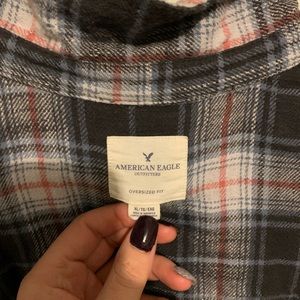 American Eagle flannel lace up shirt